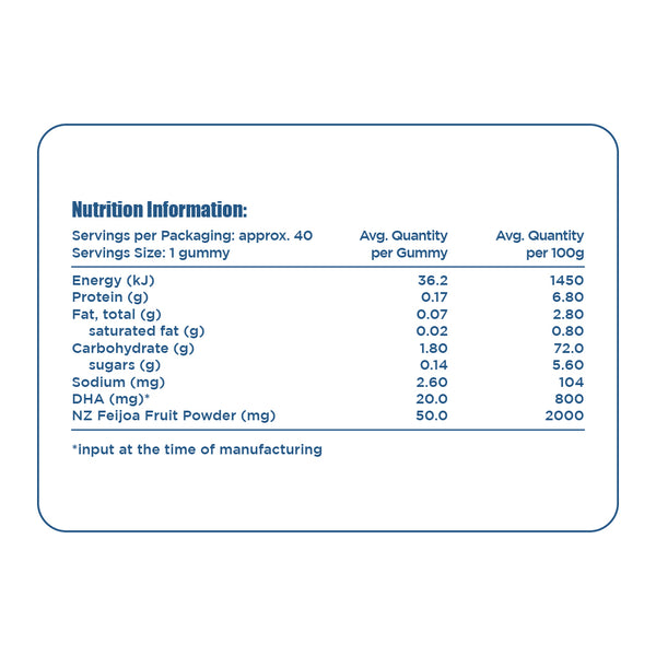 NZN® Algae DHA with NZ Feijoa Gummies