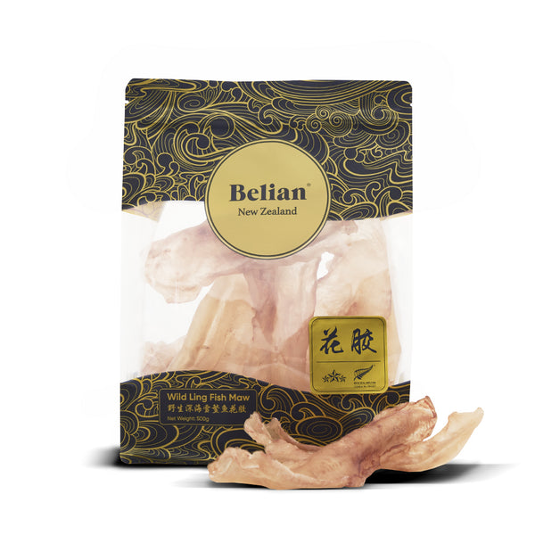 Belian®精品|新西兰深海鳕鳘鱼花胶|原胶3/三星500克（7-10片）